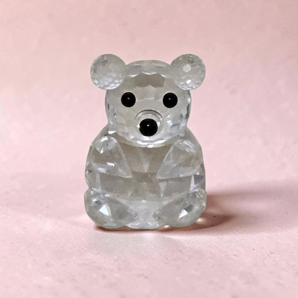 Swarovski Mini Bear Crystal Figurine USA Retired Excellent 80s Vtg Collectable